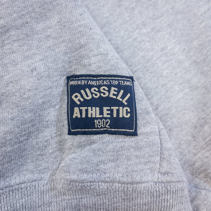 [メンズXL] 90年代 Russell Athletic/ラッセルアスレチック スウェット トレーナー 無地 ブランクスウェット ハーフジップ USA製