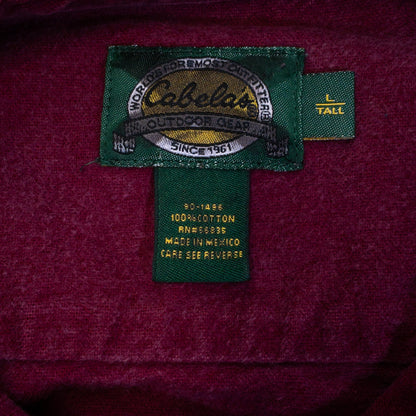 [メンズXL] 90〜00年代 Cabela's/カベラス ネルシャツ シャモアクロスシャツ ヘビーコットン