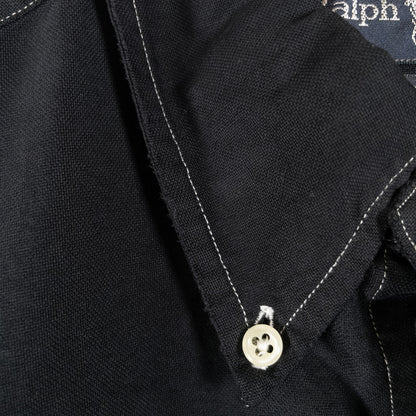 [メンズS] 00年代 Polo Ralph Lauren/ポロラルフローレン 長袖シャツ 黒染め