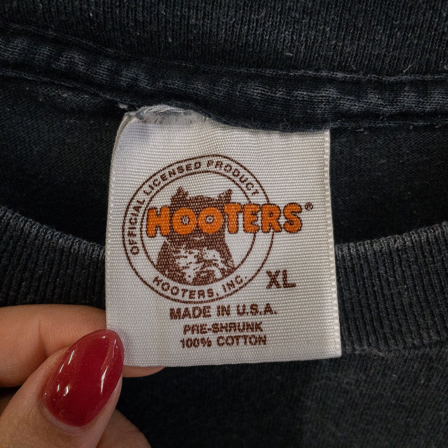[メンズL] 90年代 Tシャツ Hooters フーターズ プリント