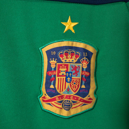 サッカーユニフォーム スペイン代表 カシージャス L グリーン 胸元エンブレム 刺繍ロゴ adidas/アディダス