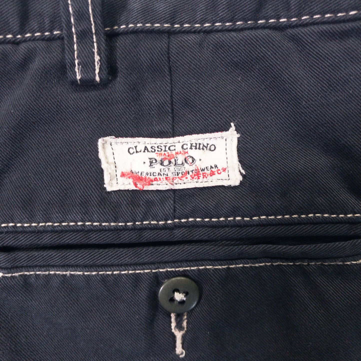 [メンズW33] 90〜00年代 Polo by Ralph Lauren/ポロバイラルフローレン チノパン HAMMOND PANT 黒染め