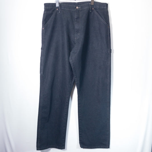 [メンズW35] 00年代 Wrangler/ラングラー ワークパンツ ペインターパンツ 黒染め