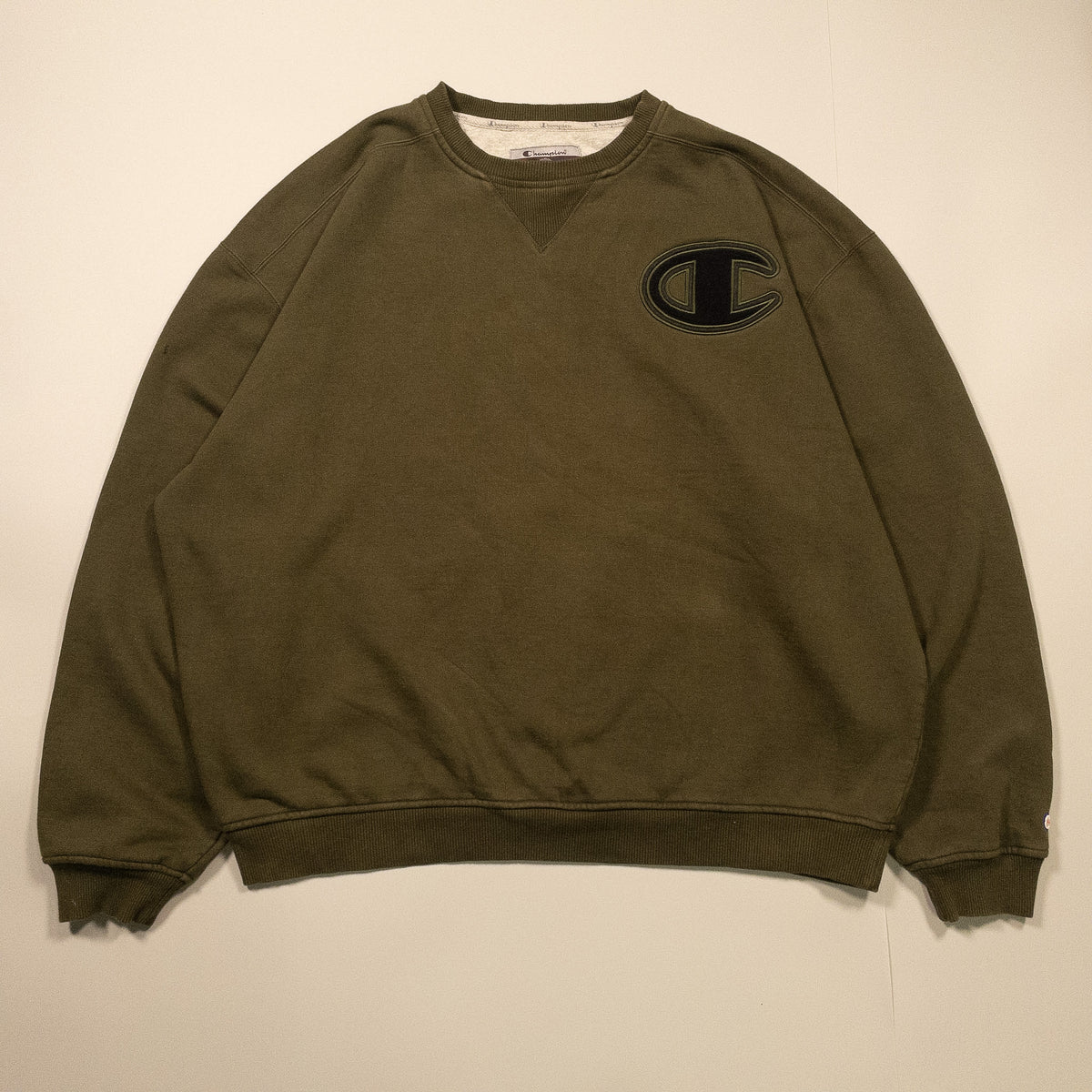 [メンズ4XL以上] 00年代 Champion/チャンピオン スウェット トレーナー ビックCロゴ 超ワイド オーバーサイズ