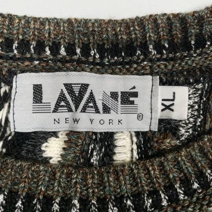 [メンズXL] 90年代 LAVANE NEW YORK ニット セーター USA製 3Dニット