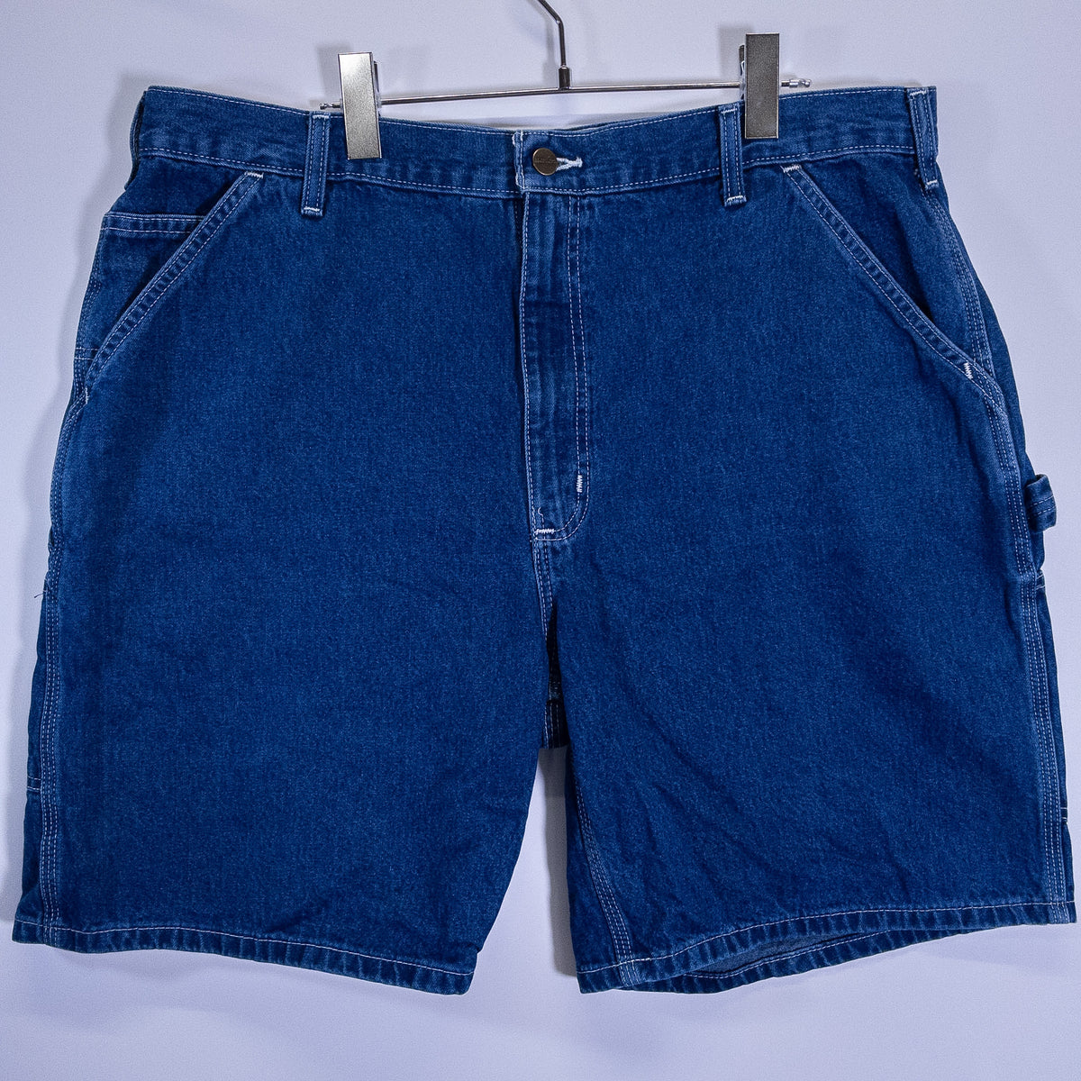 [メンズW38] 00〜10年代 Carhartt/カーハート ショートパンツ・ハーフパンツ デニムショーツ ロゴ