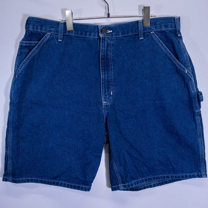 [メンズW38] 00〜10年代 Carhartt/カーハート ショートパンツ・ハーフパンツ デニムショーツ ロゴ