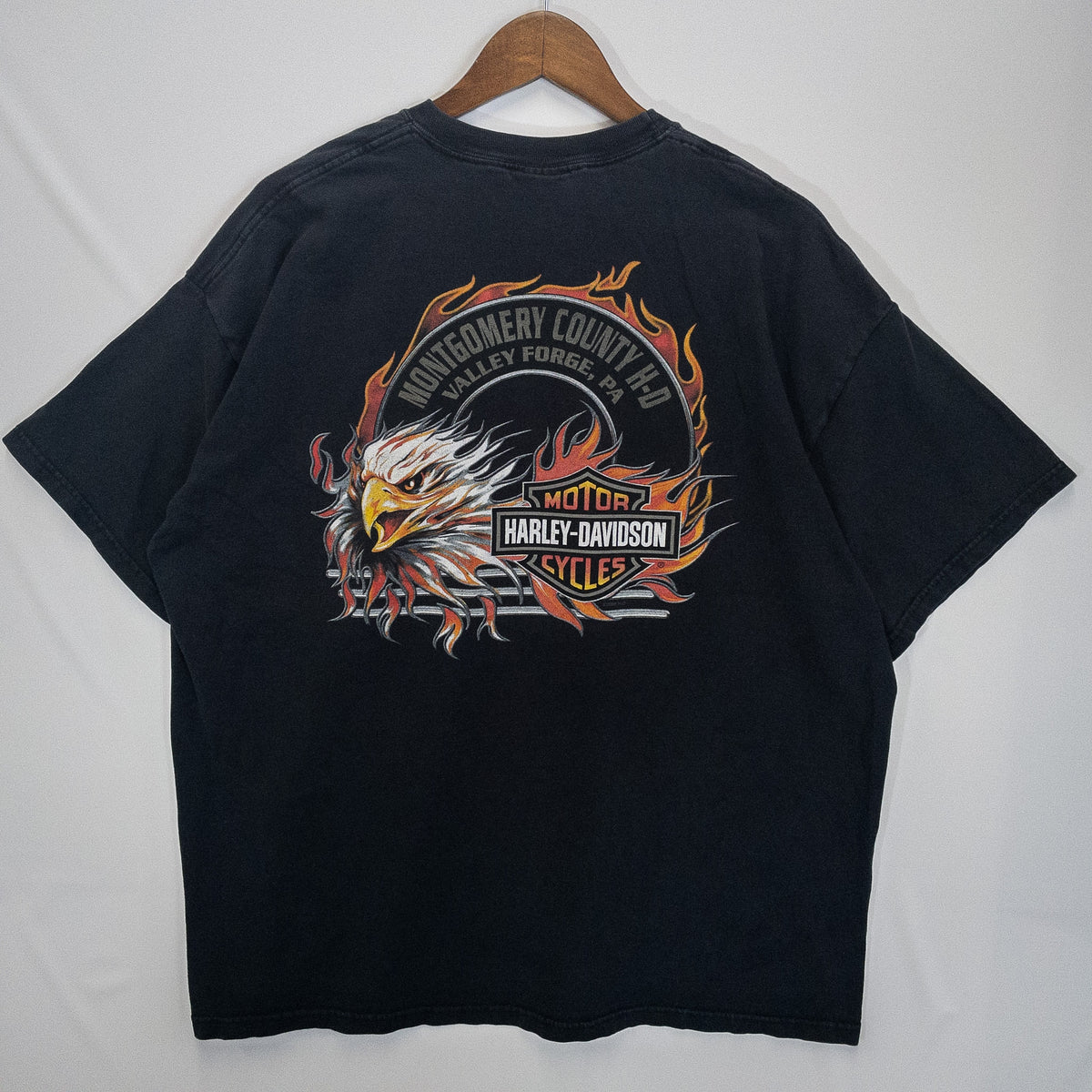 [メンズXL] 00〜10年代 Harley-Davidson/ハーレーダビッドソン Tシャツ ポケットロゴプリント