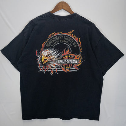 [メンズXL] 00〜10年代 Harley-Davidson/ハーレーダビッドソン Tシャツ ポケットロゴプリント