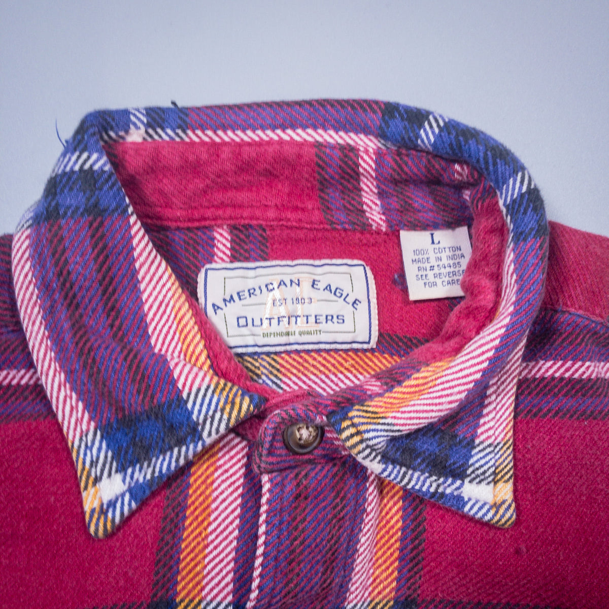 [メンズL] 90〜00年代 AMERICAN EAGLE/アメリカンイーグル ネルシャツ