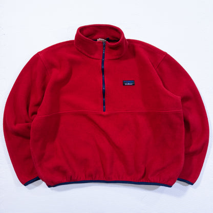 [メンズXL] 90年代 L.L.Bean/エルエルビーン フリースジャケット USA製 ハーフジップ