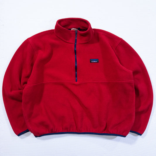 [メンズXL] 90年代 L.L.Bean/エルエルビーン フリースジャケット USA製 ハーフジップ