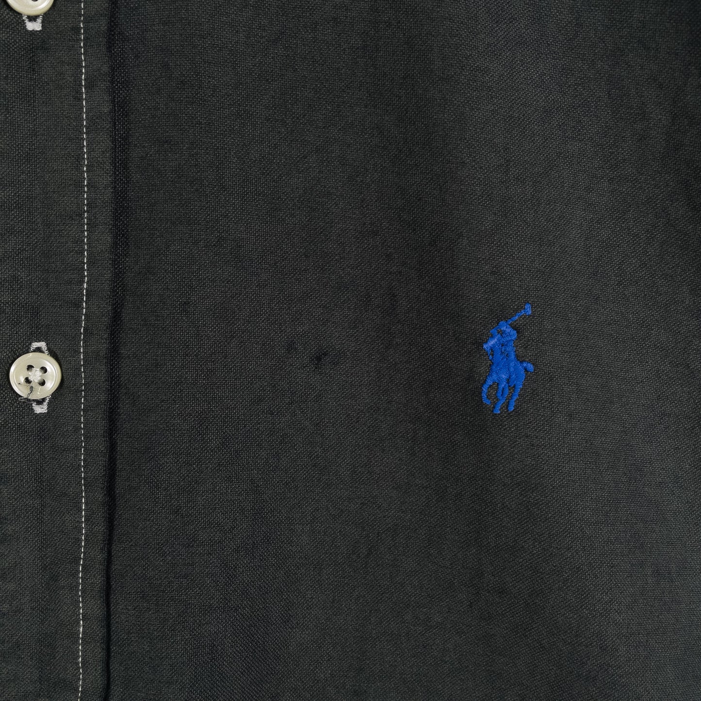 [メンズL] 90〜00年代 Ralph Lauren/ラルフローレン 半袖シャツ 黒染め