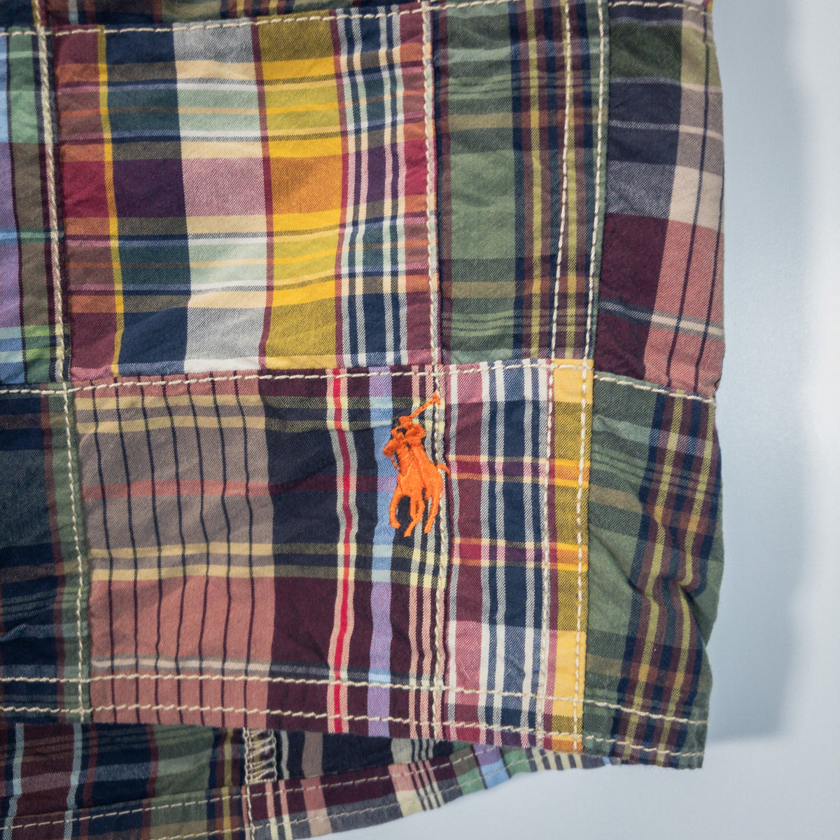 [メンズW37] 00〜10年代 Polo Ralph Lauren/ポロラルフローレン ショートパンツ・ハーフパンツ マドラスチェックショーツ マルチカラー