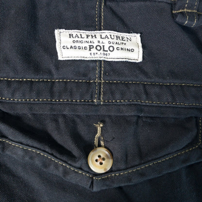 [メンズW33] 90〜00年代 Polo by Ralph Lauren/ポロバイラルフローレン ショートパンツ カーゴショーツ 黒染め