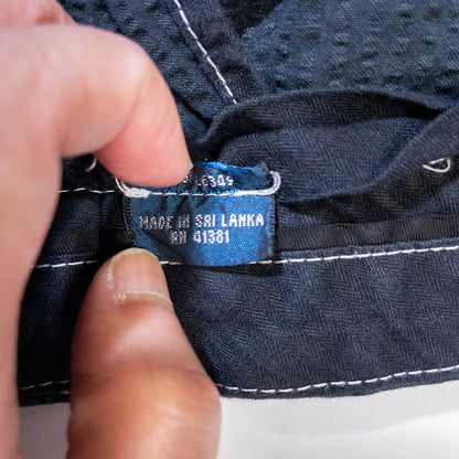 [メンズW35] 90〜00年代 Polo by Ralph Lauren/ポロバイラルフローレン シアサッカー パンツ 黒染め