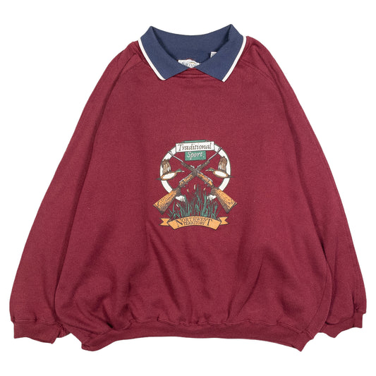 [メンズ3XL] 90〜00年代 NORTHWEST TERRITORY/ノースウエストテリトリー スウェット トレーナー 襟付き ビッグサイズ