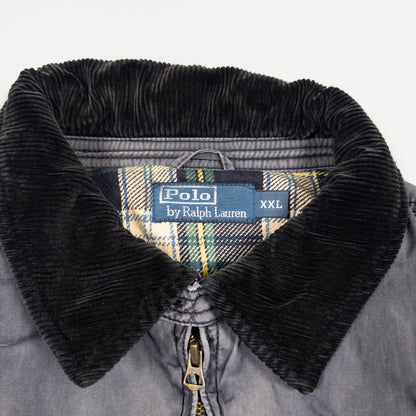 [メンズXXL] 90〜00年代 Polo by Ralph Lauren/ポロバイラルフローレン スイングトップ 襟コーデュロイ スポーツジャケット