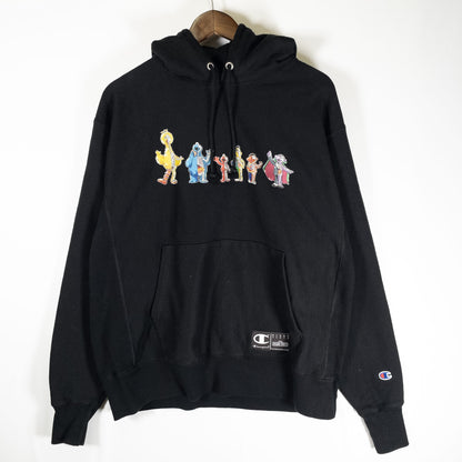 [メンズXL] 00年代 Champion/チャンピオン パーカー REVERSE WEAVE リバースウィーブ セサミストリート