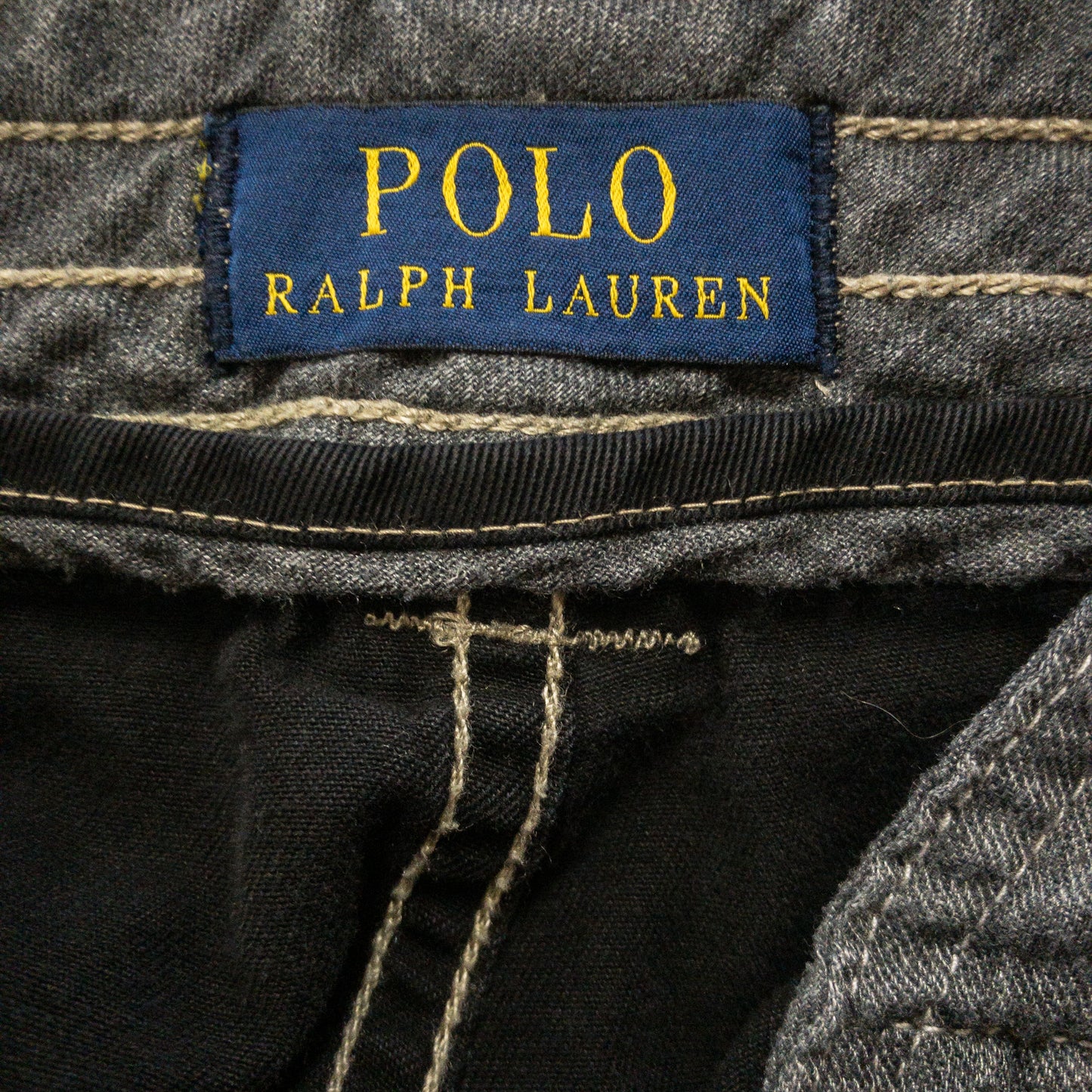 [メンズW33] 00年代 Polo Ralph Lauren/ポロラルフローレン ショートパンツ カーゴショーツ 黒染め