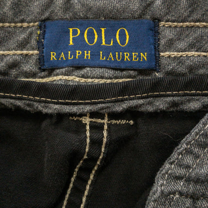 [メンズW33] 00年代 Polo Ralph Lauren/ポロラルフローレン ショートパンツ カーゴショーツ 黒染め