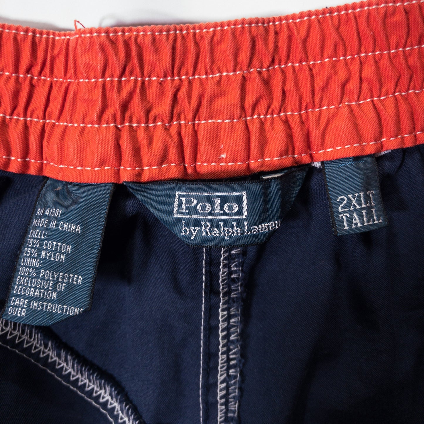 スイムショーツ 2XL ネイビー 刺繍ロゴ ポケット付 Polo Ralph Lauren/ポロラルフローレン