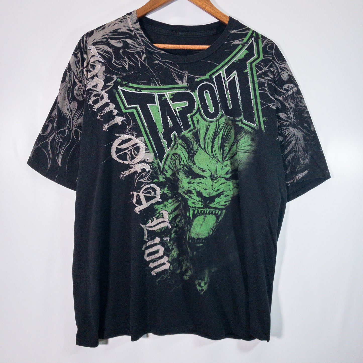 [メンズXXL] 00年代 TAPOUT/タップアウト Tシャツ アドバタイジングT