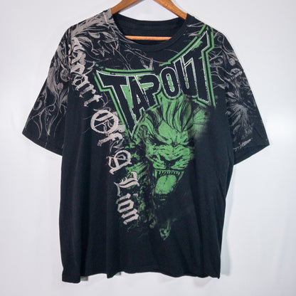 [メンズXXL] 00年代 TAPOUT/タップアウト Tシャツ アドバタイジングT
