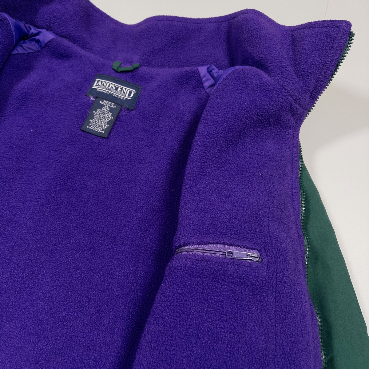 [メンズXL] 90年代 LANDS' END/ランズエンド スコールジャケット 裏地フリース USA製