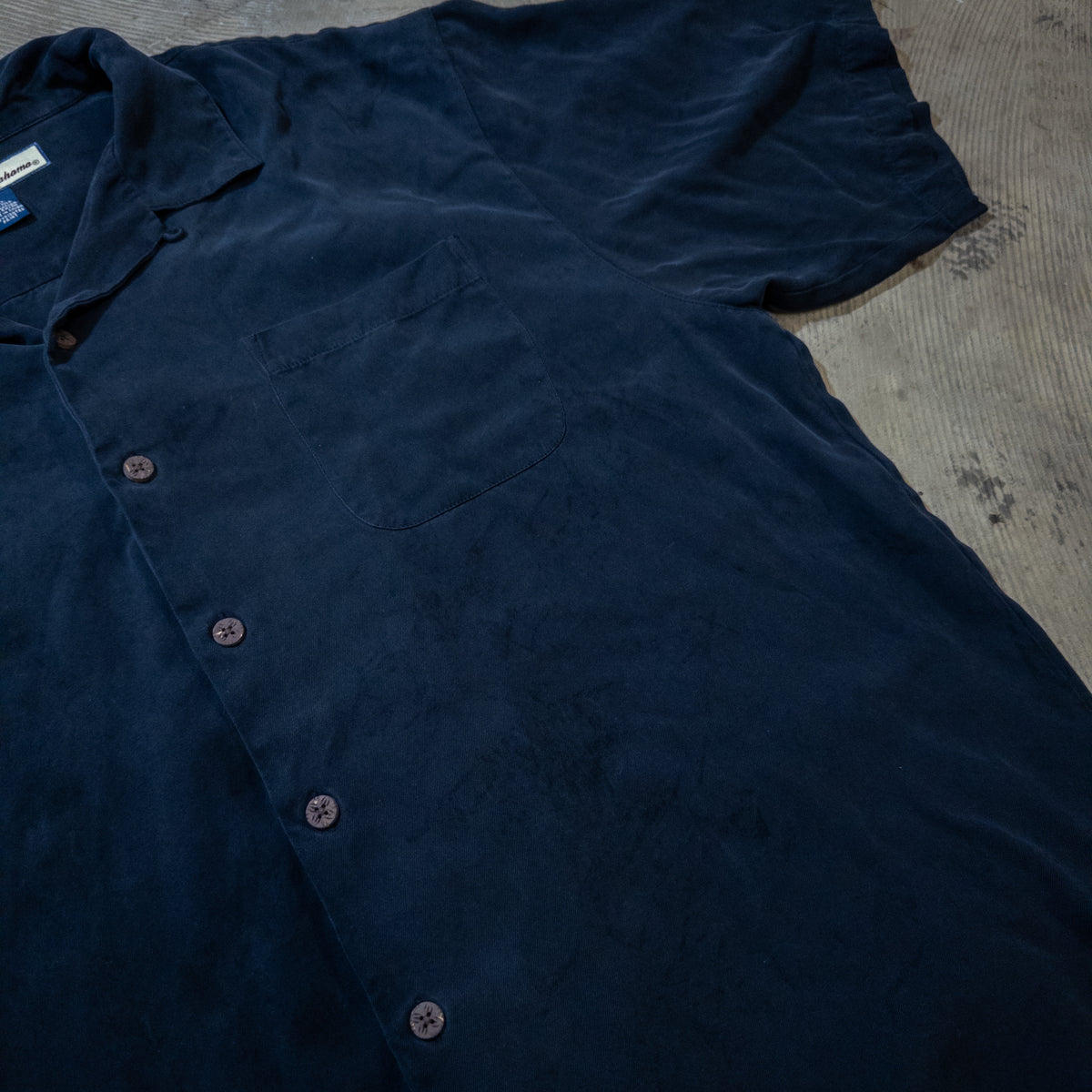 [メンズXL] 90〜00年代 Tommy Bahama/トミーバハマ アロハシャツ・かりゆしウェア バック刺繍 開襟シャツ