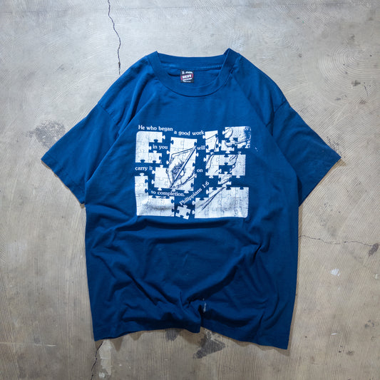 [メンズL] 90年代 Fruit of the Loom/フルーツオブザルーム Tシャツ Markoma Bible Academy アートＴ