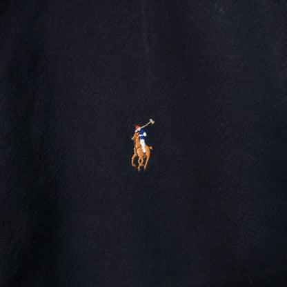 [黒染め] Deep Black 長袖シャツ L ブラック ボタンダウン SLIM FIT Ralph Lauren/ラルフローレン