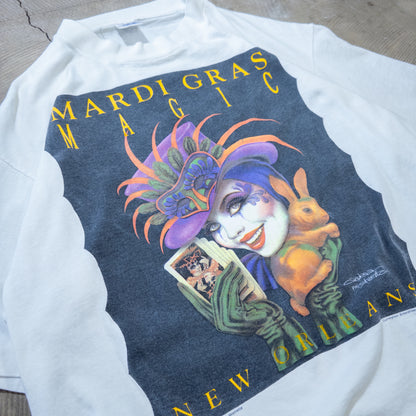 [メンズM] 80年代 Tシャツ アートTシャツ Andrea Mistretta Mardi Gras Magic グラフィック