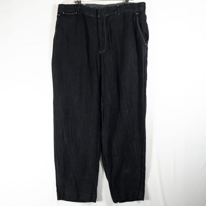 [メンズW33] 90〜00年代 Polo by Ralph Lauren/ポロバイラルフローレン スラックス リネンパンツ 黒染め