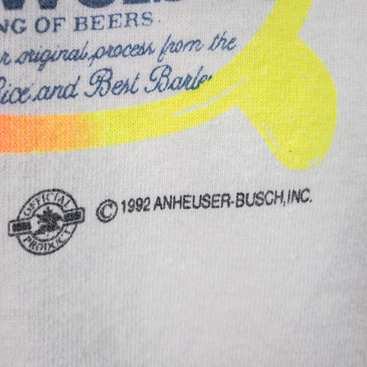 [メンズXL] 90年代 Fruit of the Loom/フルーツオブザルーム Tシャツ Budweiser バドワイザー 企業T