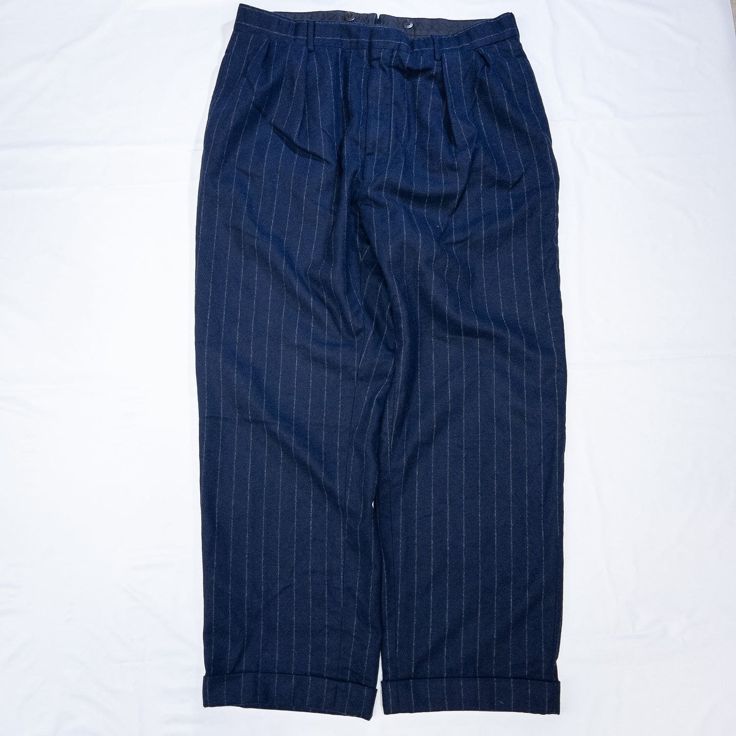 [メンズW33] 90〜00年代 Polo by Ralph Lauren/ポロバイラルフローレン スラックス ストライプ ウールスラックス