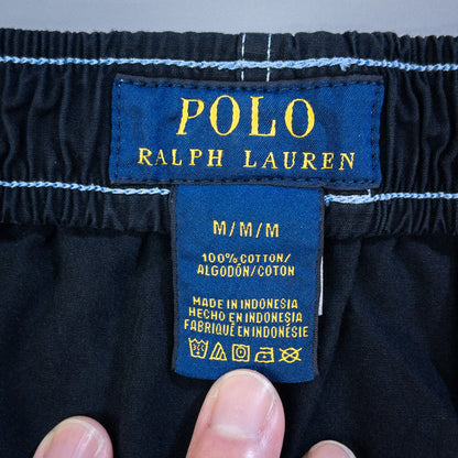 [メンズM] 00年代 Polo Ralph Lauren/ポロラルフローレン イージーパンツ スリーピングパンツ パジャマパンツ 黒染め
