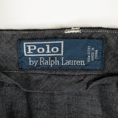 [メンズW33] 90〜00年代 Polo by Ralph Lauren/ポロバイラルフローレン スラックス リネンパンツ 黒染め