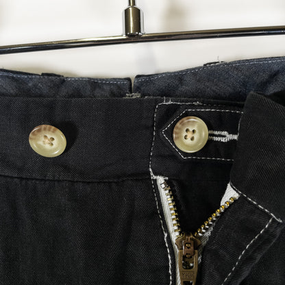 [メンズW33] 00年代 Polo Ralph Lauren/ポロラルフローレン スラックス CLASSIC FIT リネンシルク混 黒染め