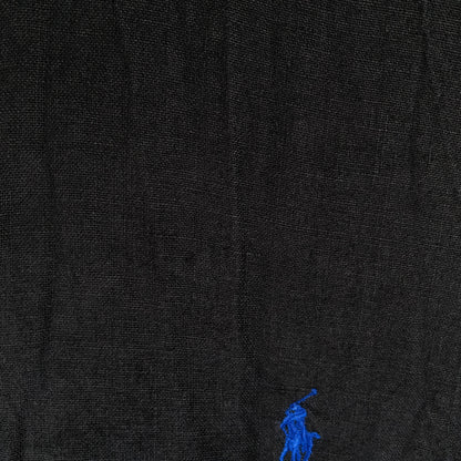 [メンズXXL] 90〜00年代 Polo by Ralph Lauren/ポロバイラルフローレン 長袖シャツ リネンシャツ 黒染め