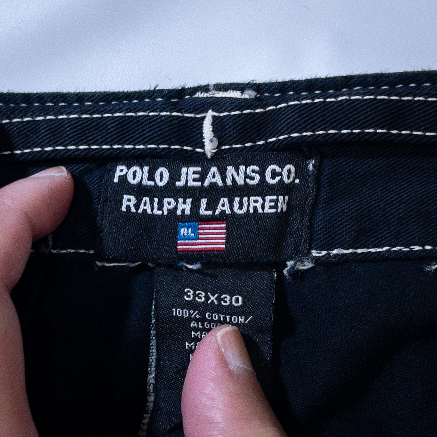 [メンズW33] 90〜00年代 POLO JEANS COMPANY/ポロジーンズカンパニー チノパン ラルフローレン 黒染め