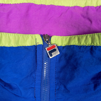 [メンズXXL] 90年代 FILA/フィラ ジャンパー・ブルゾン マルチカラー 切替 メッシュライナー