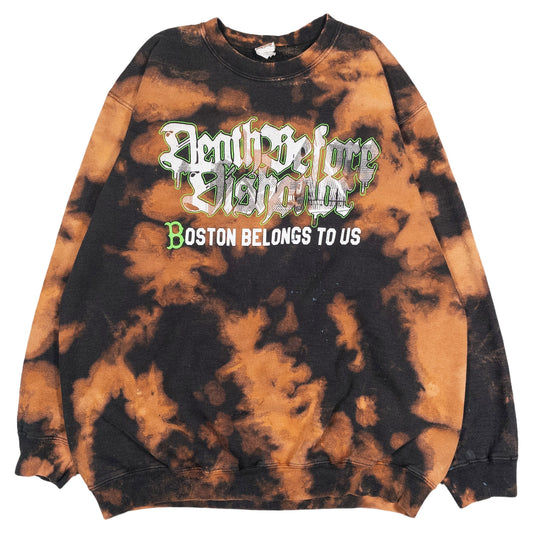 [メンズXL] 00年代 ALSTYLE APPAREL & ACTIVEWEAR/アルスタイルアパレル＆アクティブウェア スウェット トレーナー Death Before Dishonor BOSTON BELONGS TO US タイダイ染め