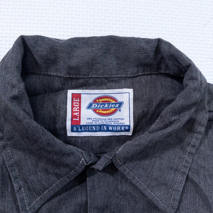 [メンズL] 00年代 Dickies/ディッキーズ 長袖シャツ ワークシャツ