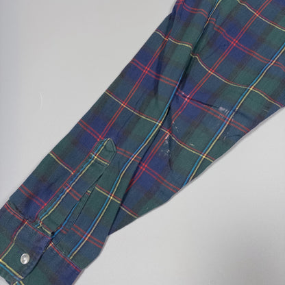 [メンズXL] 80〜90年代 L.L.Bean/エルエルビーン ネルシャツ タータンチェック ボタンダウン USA製