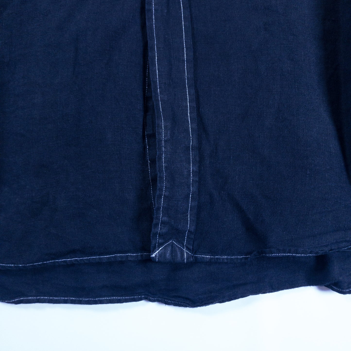 [メンズXXL] 00年代 Ralph Lauren/ラルフローレン 半袖シャツ リネン 黒染め