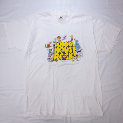 [メンズL] 90年代 Fruit of the Loom/フルーツオブザルーム Tシャツ SCHOOL HOUSE ROCK スクールハウスロック キャラクターT USA製