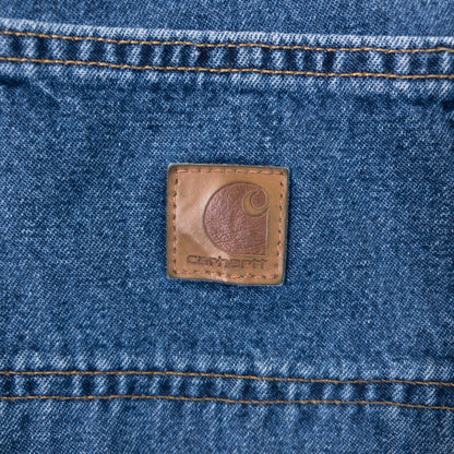[メンズW43] 00〜10年代 Carhartt/カーハート ショートパンツ デニムショーツ ロゴ