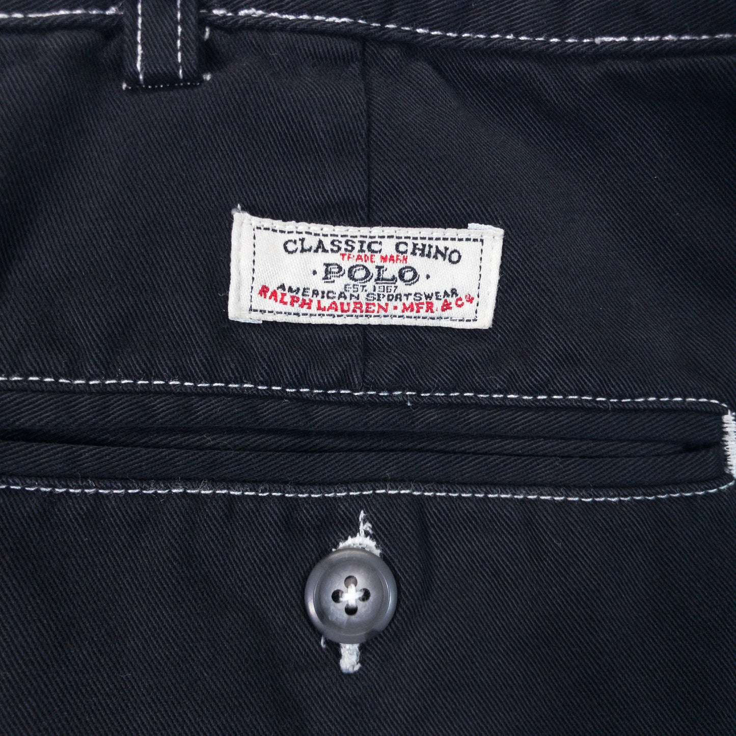 [メンズW35] 00年代 Polo Ralph Lauren/ポロラルフローレン ショートパンツ ANDREW PANT 黒染め