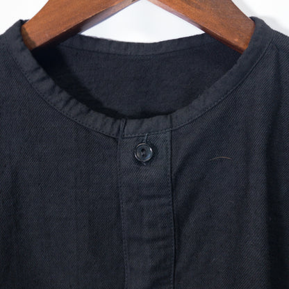 [メンズXL] 80年代 長袖シャツ ソ連軍 スリーピングシャツ 黒染め